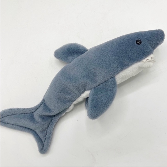 Ty Beanie Baby Crunch The Shark PVC pellets. - Picture 5 of 16